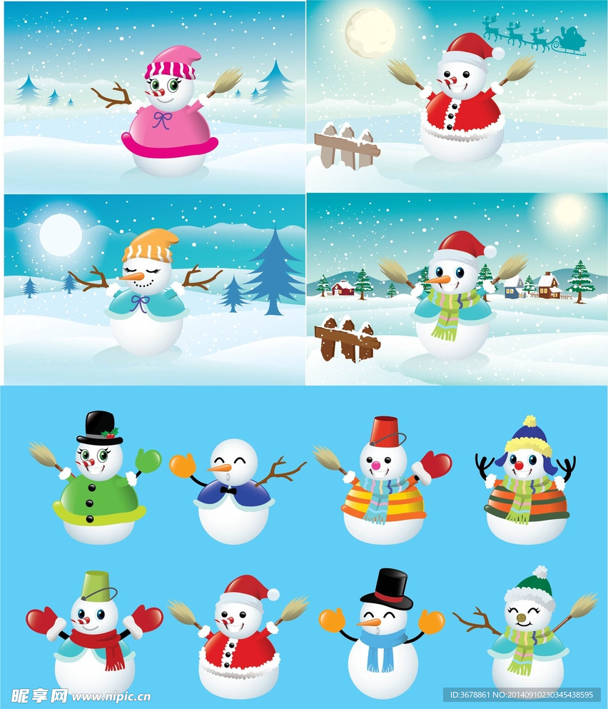 多款雪人