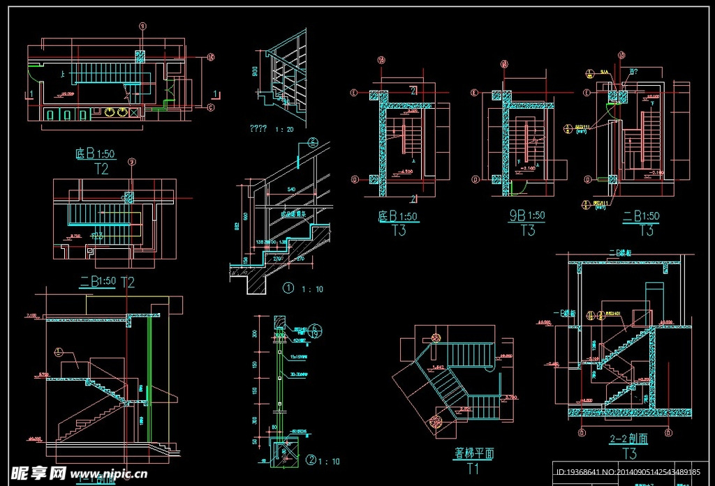 楼梯、电梯CAD图库