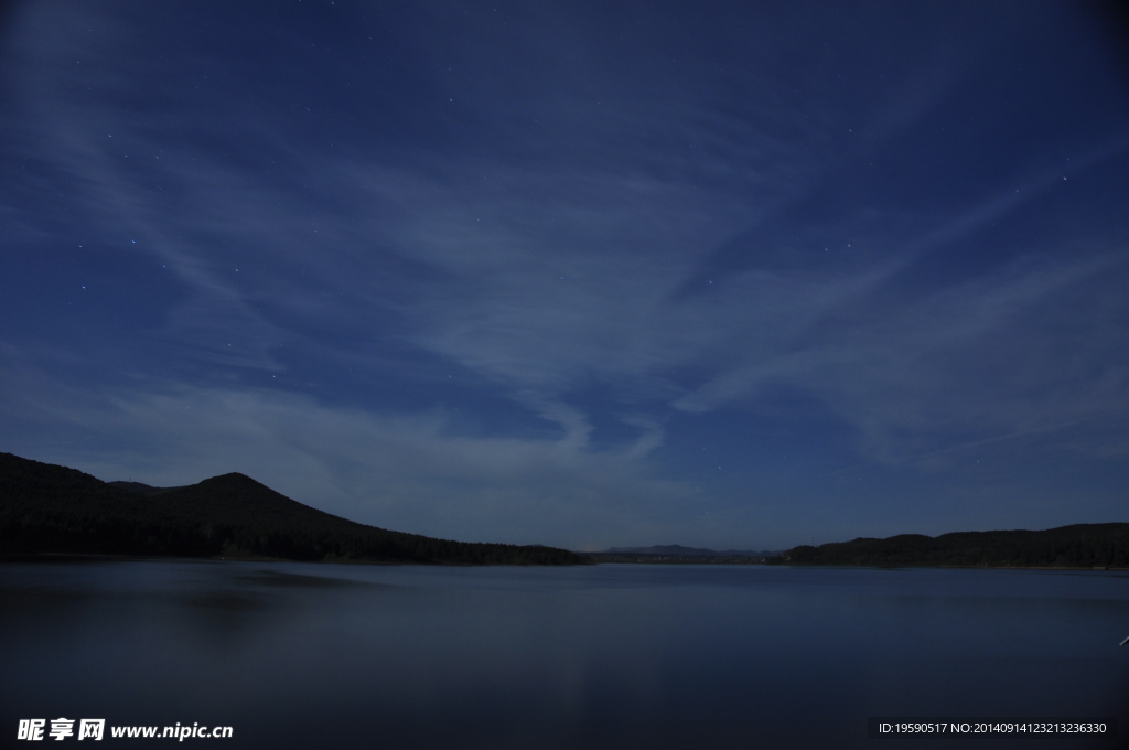 夜空下的二道水庫