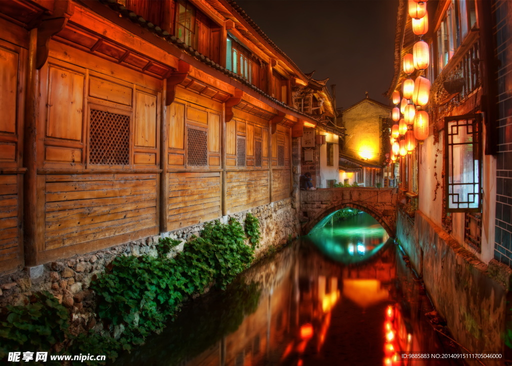 麗江古城夜景