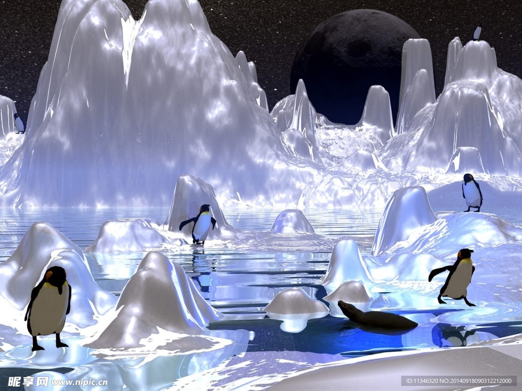企鹅和冰山
