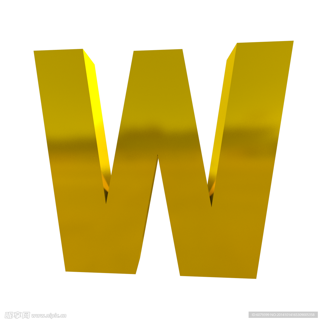 3D字體W