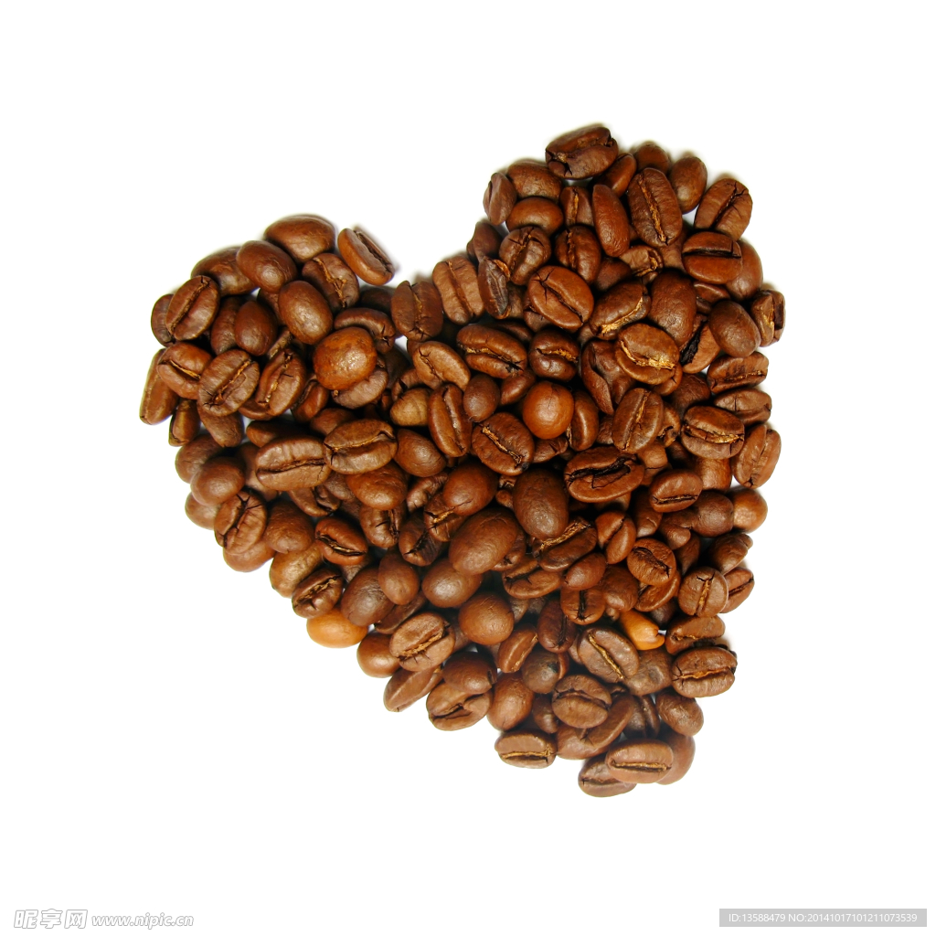 心形咖啡豆高清图