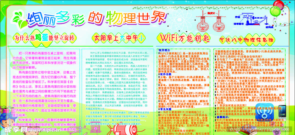初中物理展板