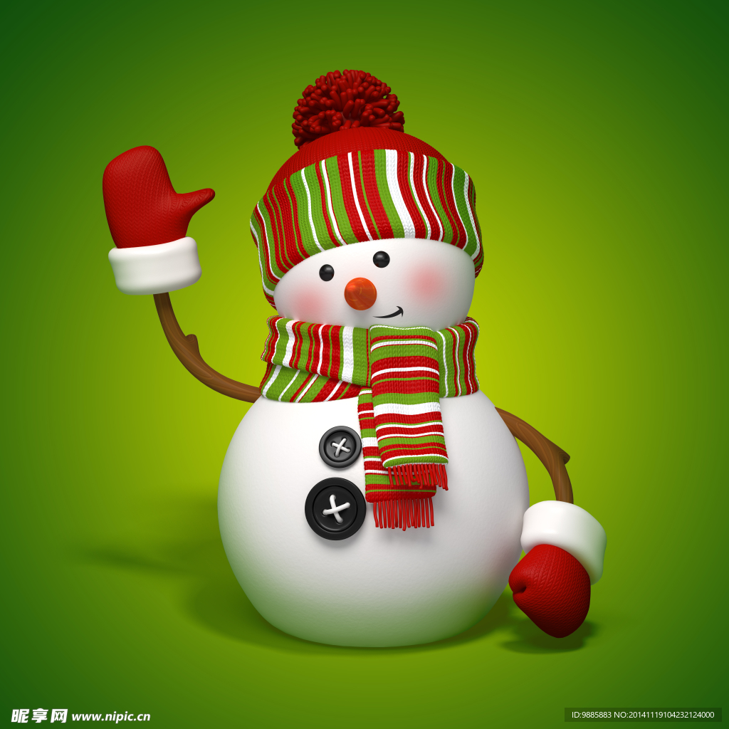 3D圣誕小雪人