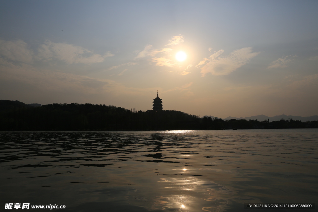 杭州西湖景色-夕阳