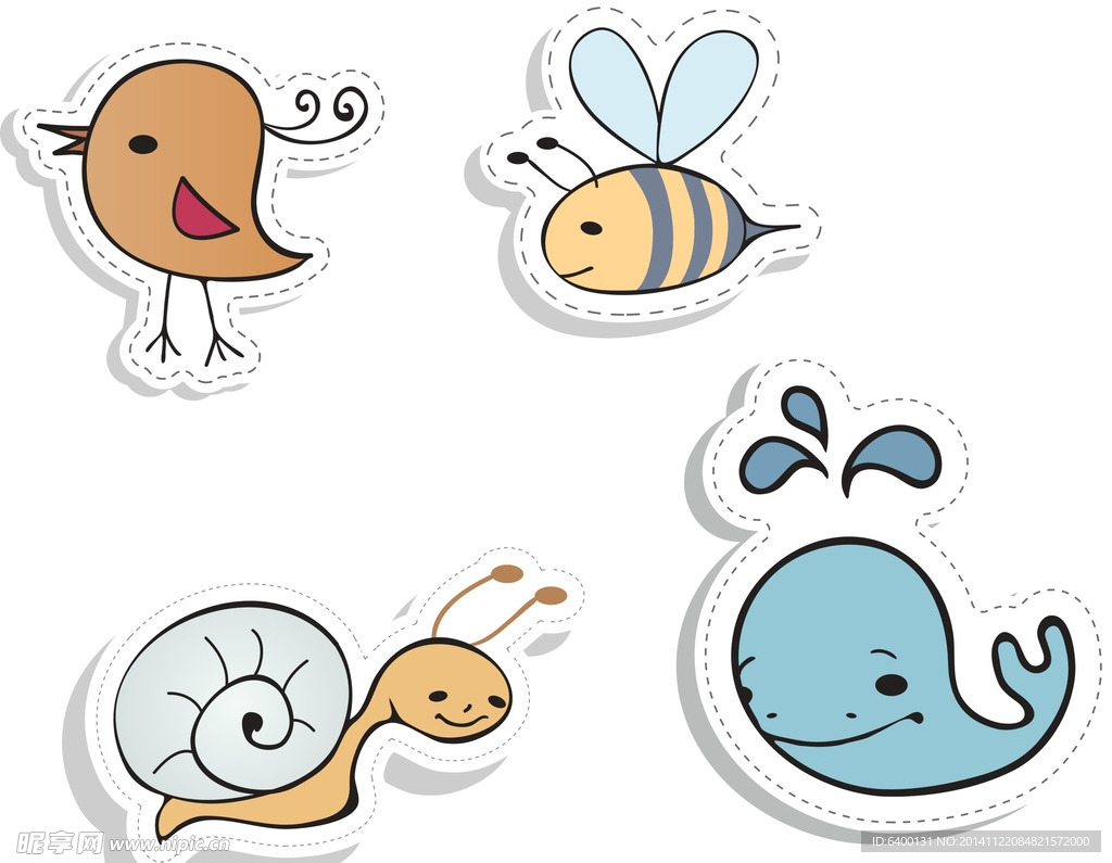 小鸟 海豚 蜗牛