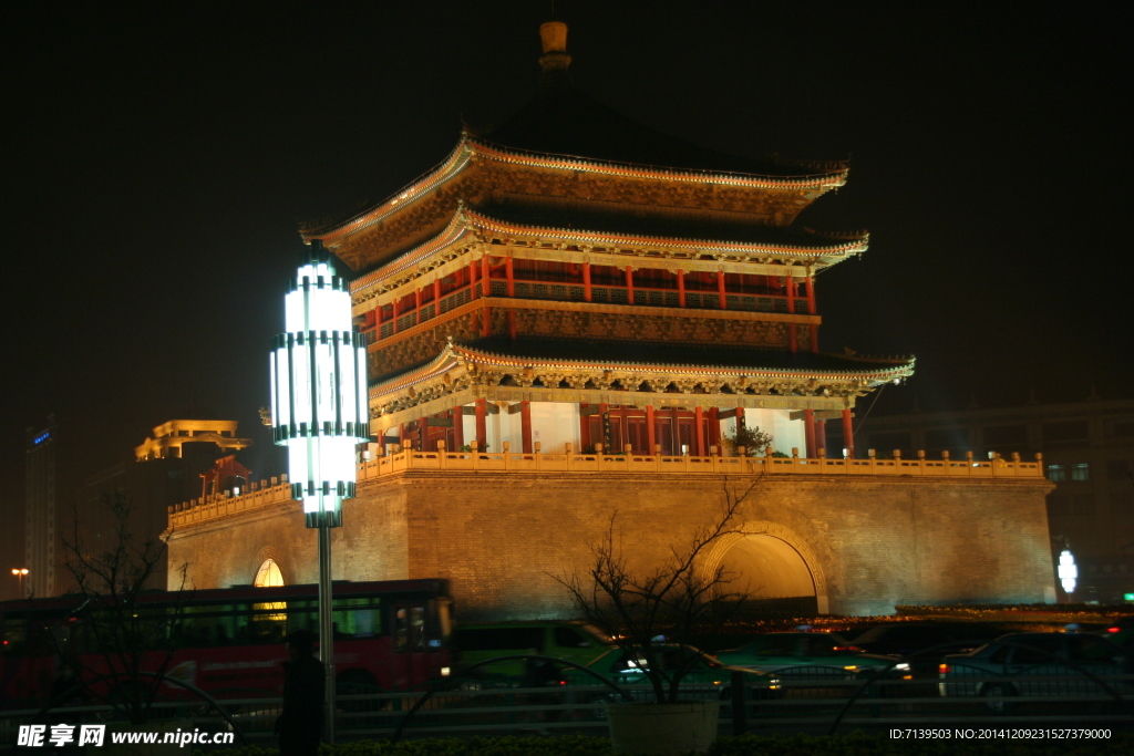 城樓實拍夜景