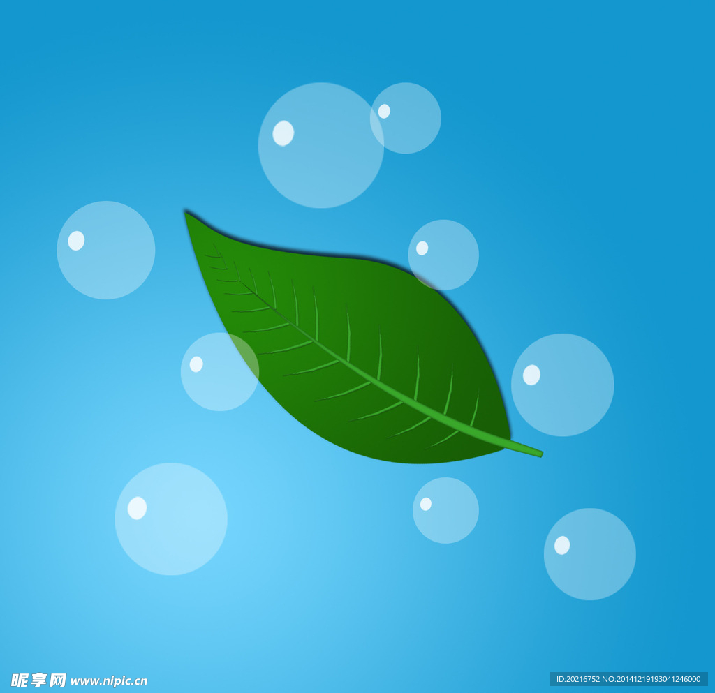 樹葉和泡泡