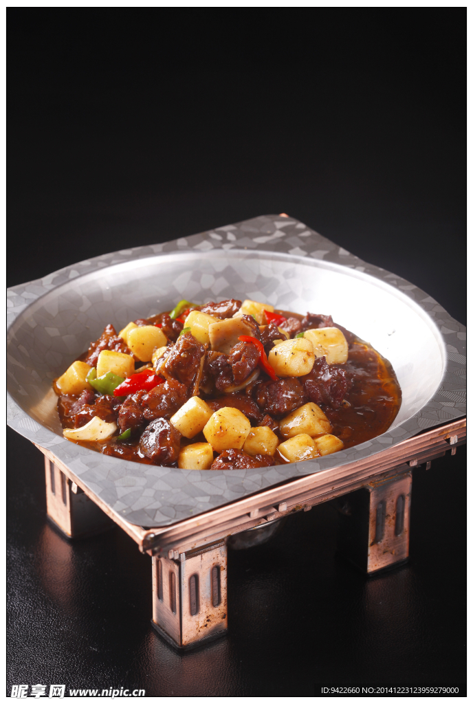 黑椒山藥燒鹿肉