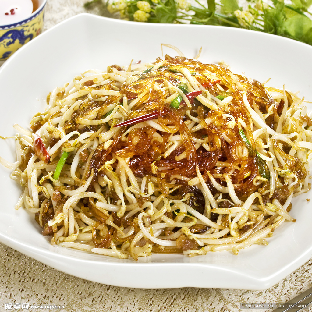 豆芽炒粉