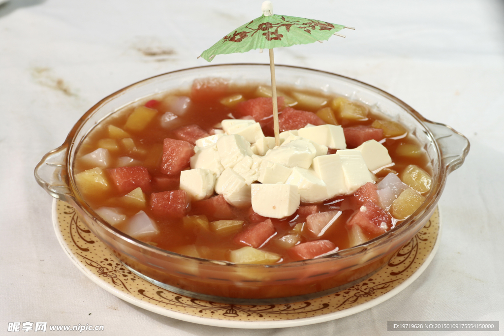 冰鎮果粒豆花