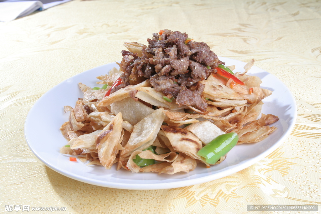 脆餅羊肉