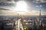 鸟瞰巴黎建筑摄影
