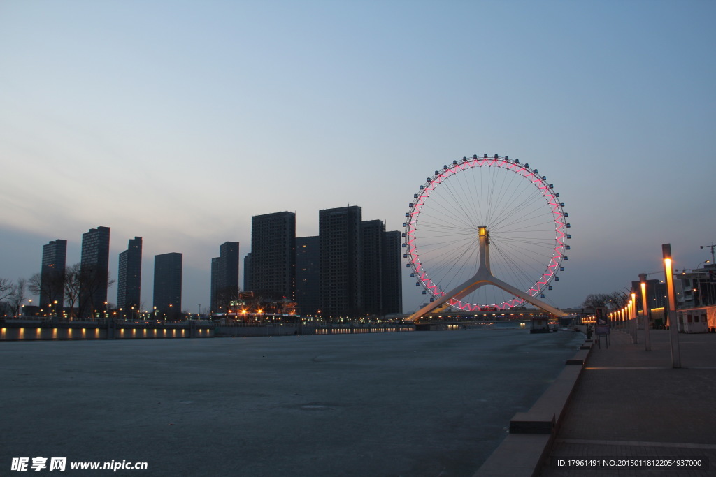 天津海河夜景