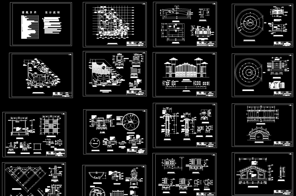 公园广场 花园施工图纸