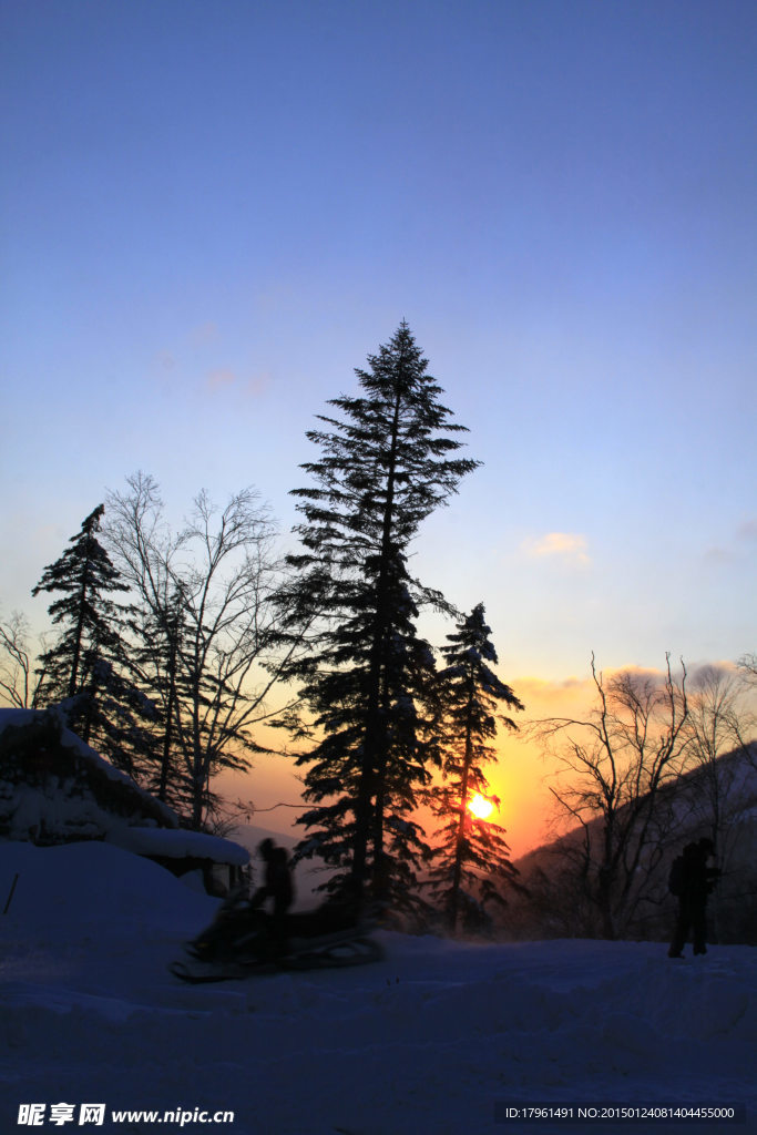 二郎河雪景