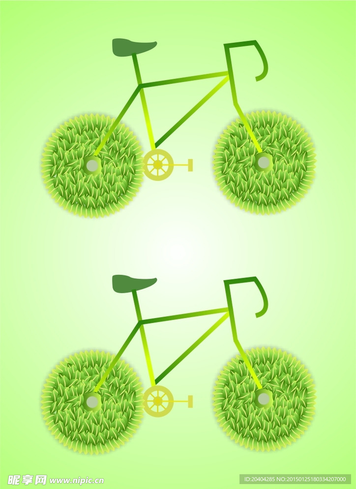 矢量环保自行车