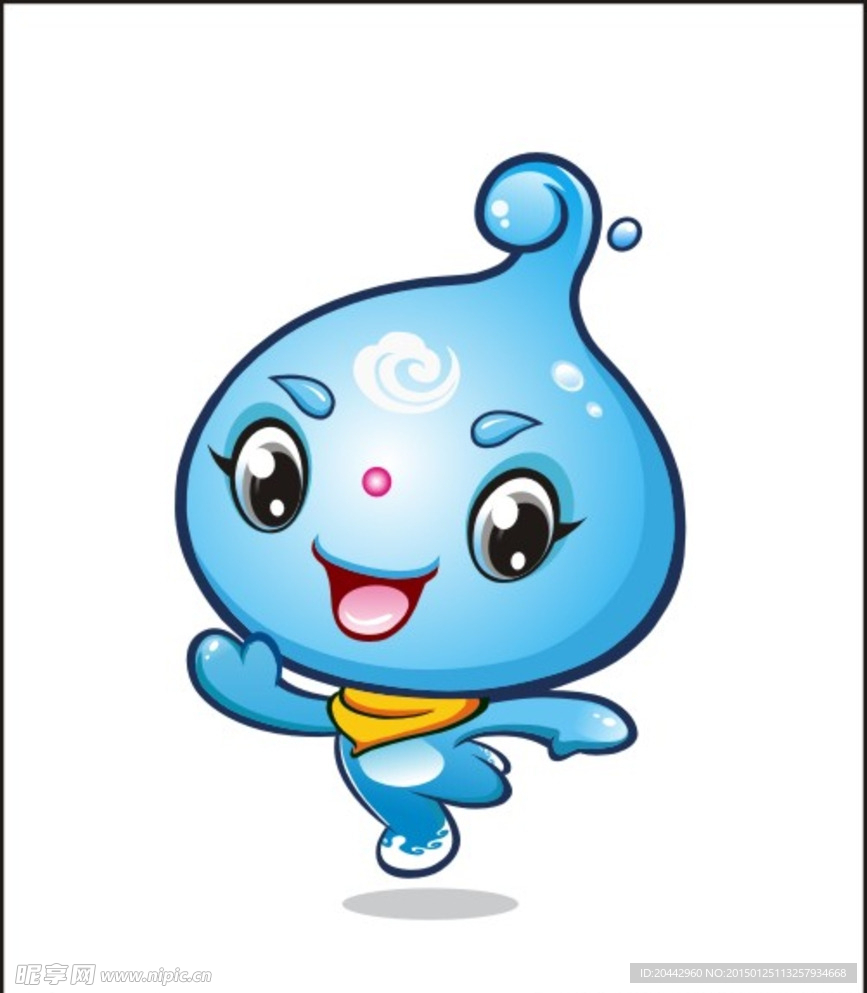水滴宝宝卡通标志
