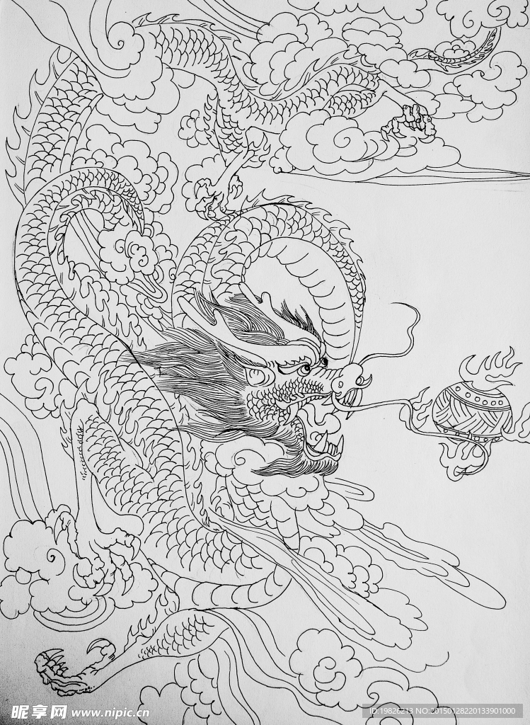 龍 線條