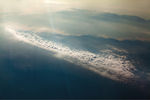 航拍云层和山脉