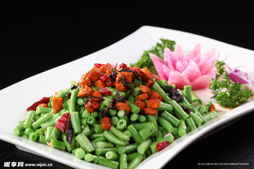 肉末炒豆角