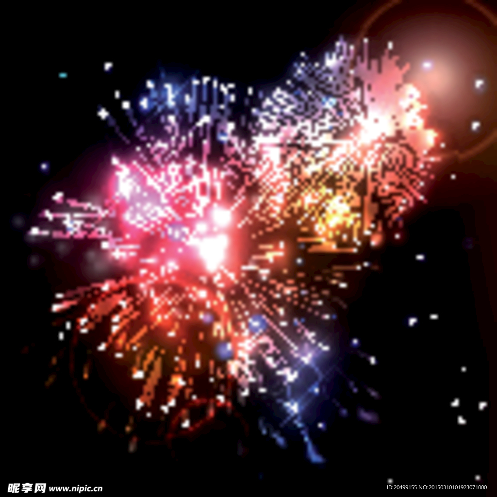 炫彩夜空星光煙花