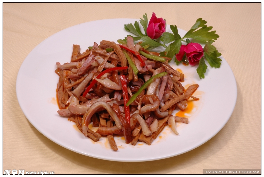 豆筋燴鴨絲