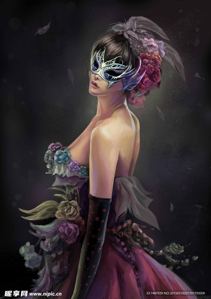 手繪美女