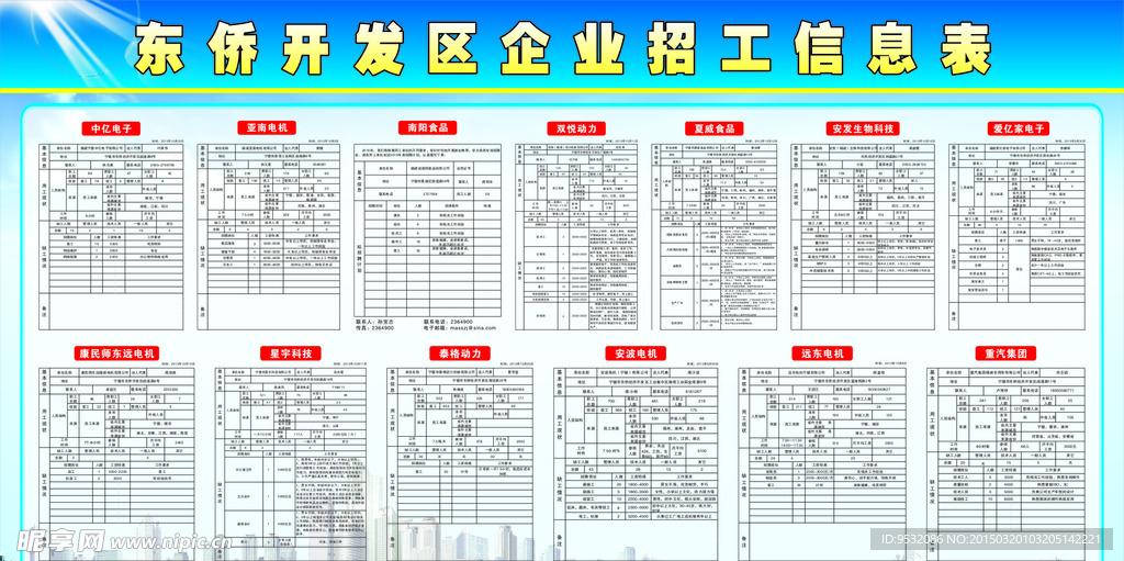 招工信息表