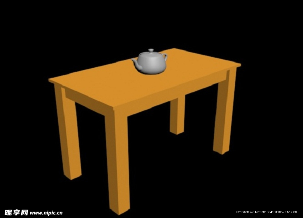 桌子3D模型素模