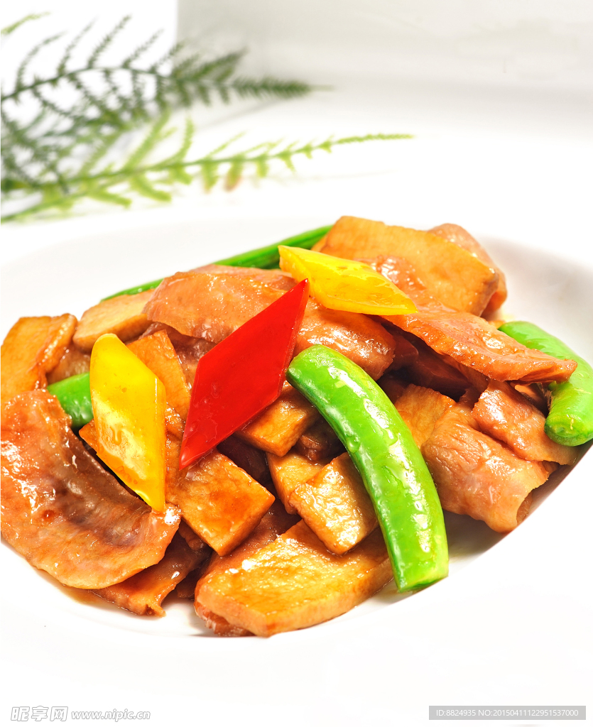 松板菌炒豬爽肉
