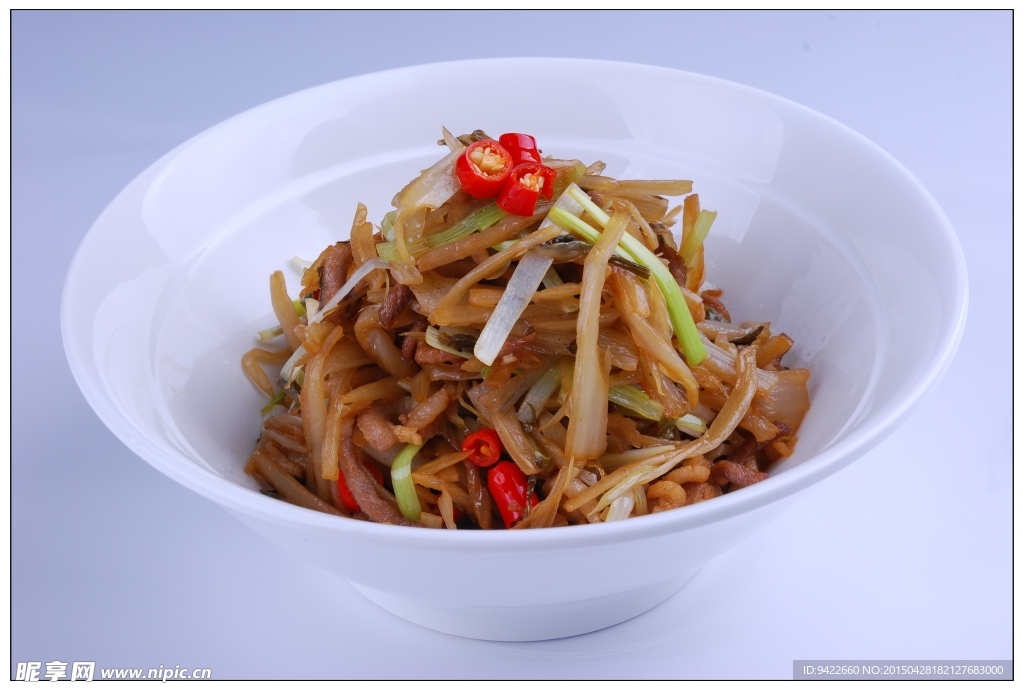 咸白菜桿炒肉絲