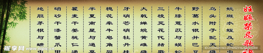 妊娠禁忌歌訣