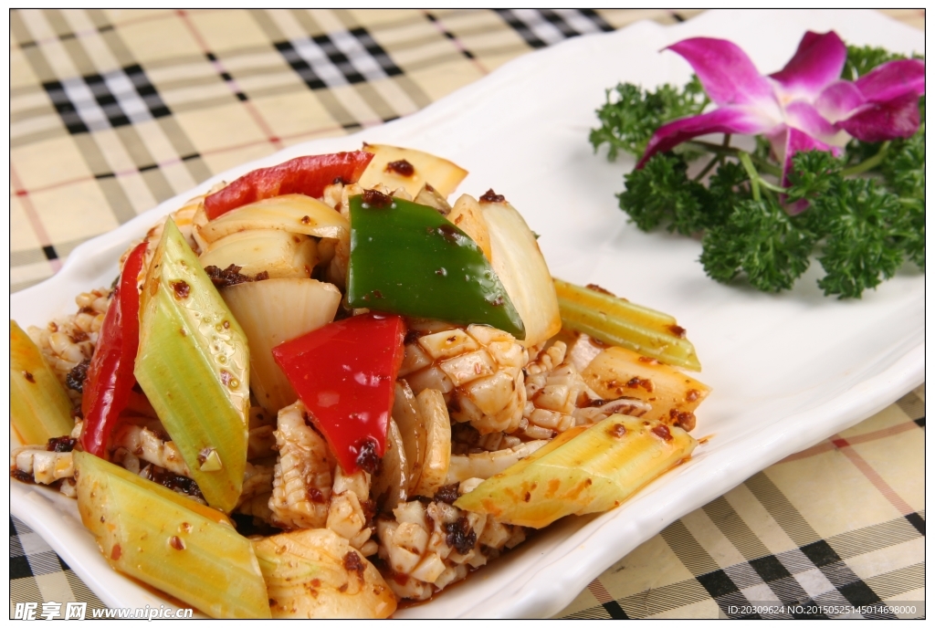 參巴醬炒鮮魷