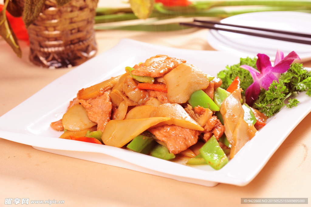 靈菇煎牛柳
