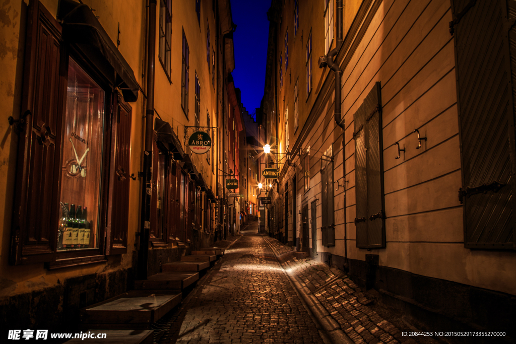 斯德哥尔摩老城夜景