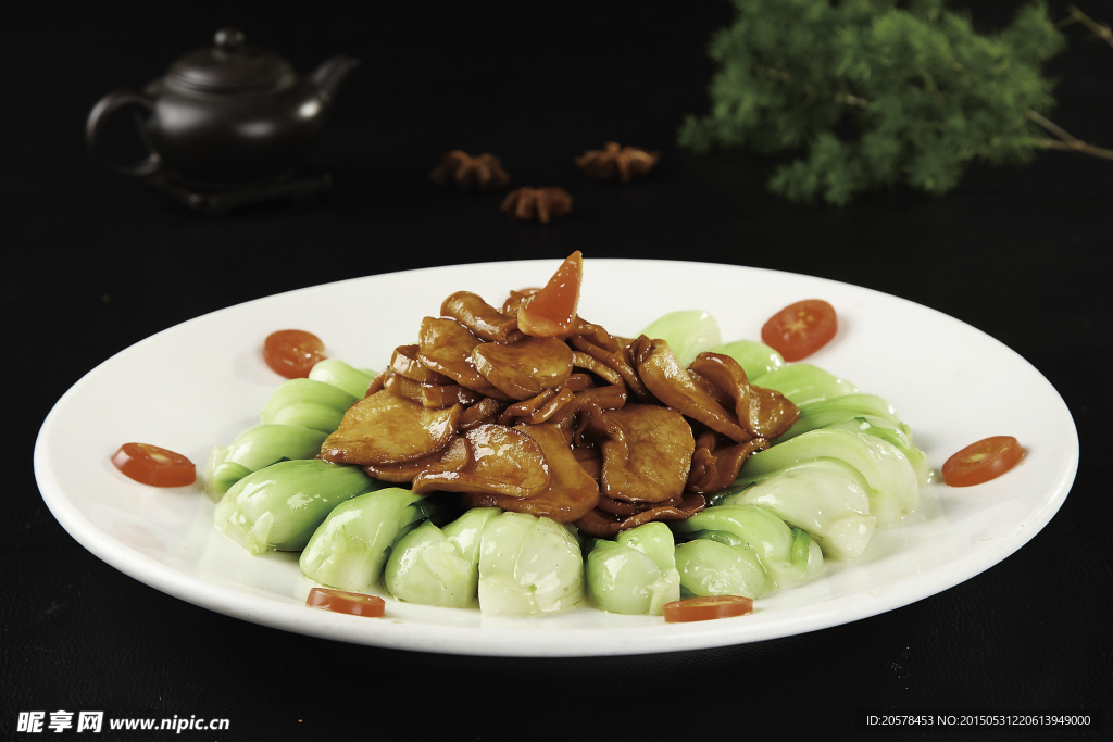 碧綠干燒鮑魚菇