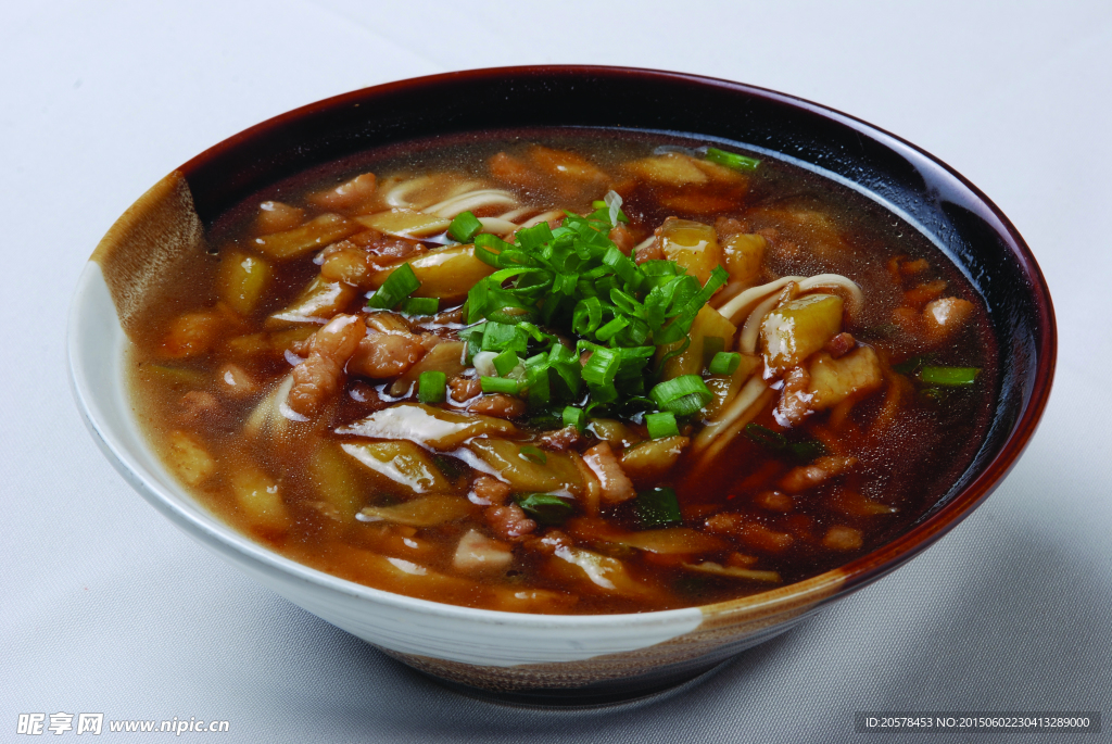 茄子肉丁打鹵面