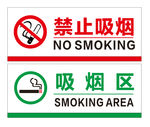 禁止吸烟 吸烟区标牌