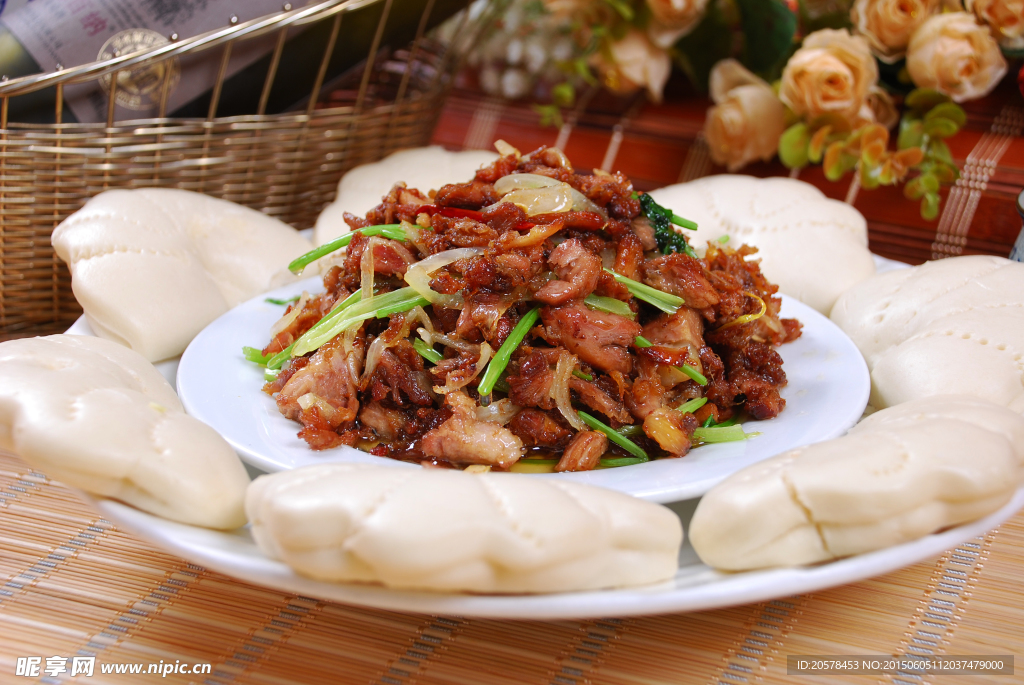 夾餅回香肉
