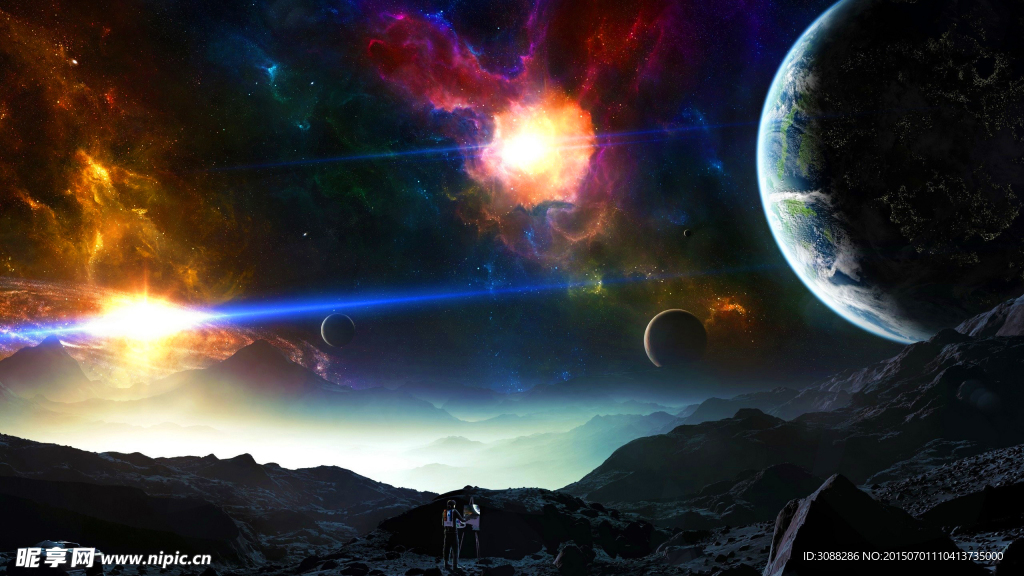 彩色星空