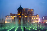 哈尔滨索菲亚喷泉夜景