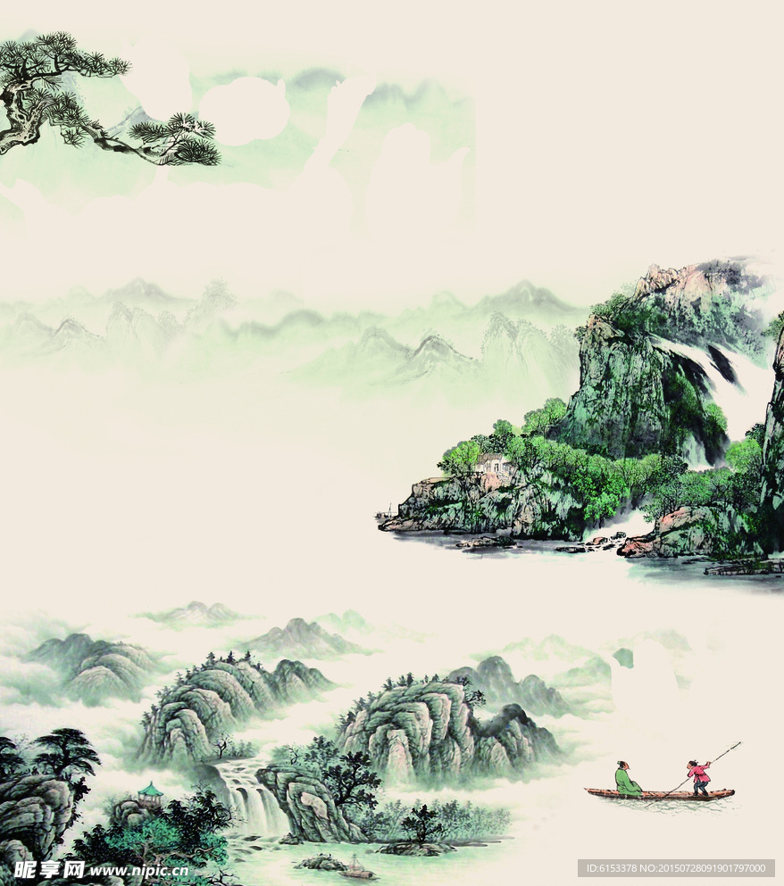 中國風 山水 水墨
