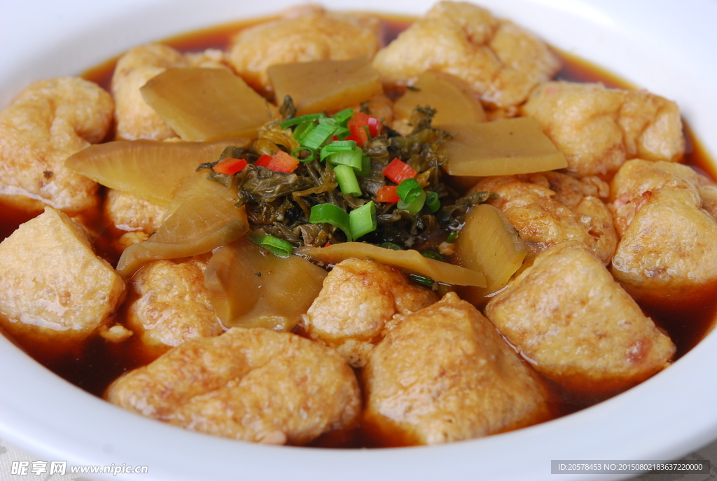 大頭菜蒸油豆腐