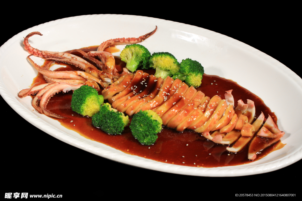 燒汁焗大魷魚