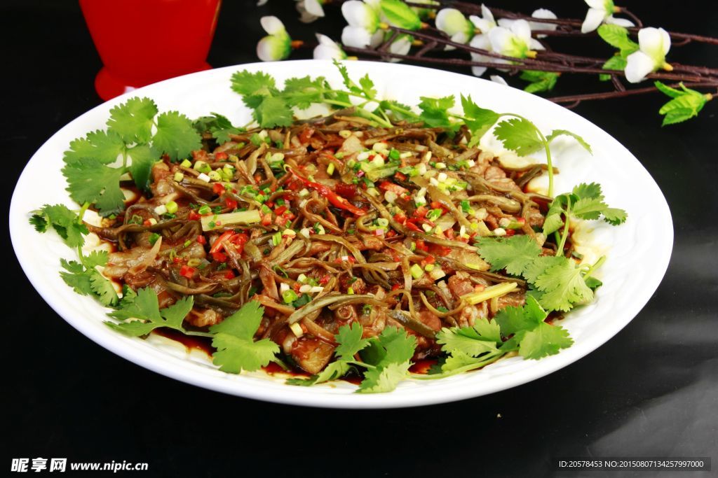 豆角干蒸五花肉