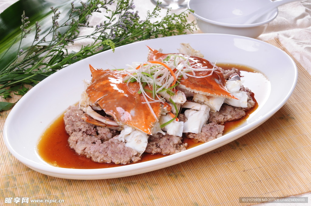 肉餅蒸蟹