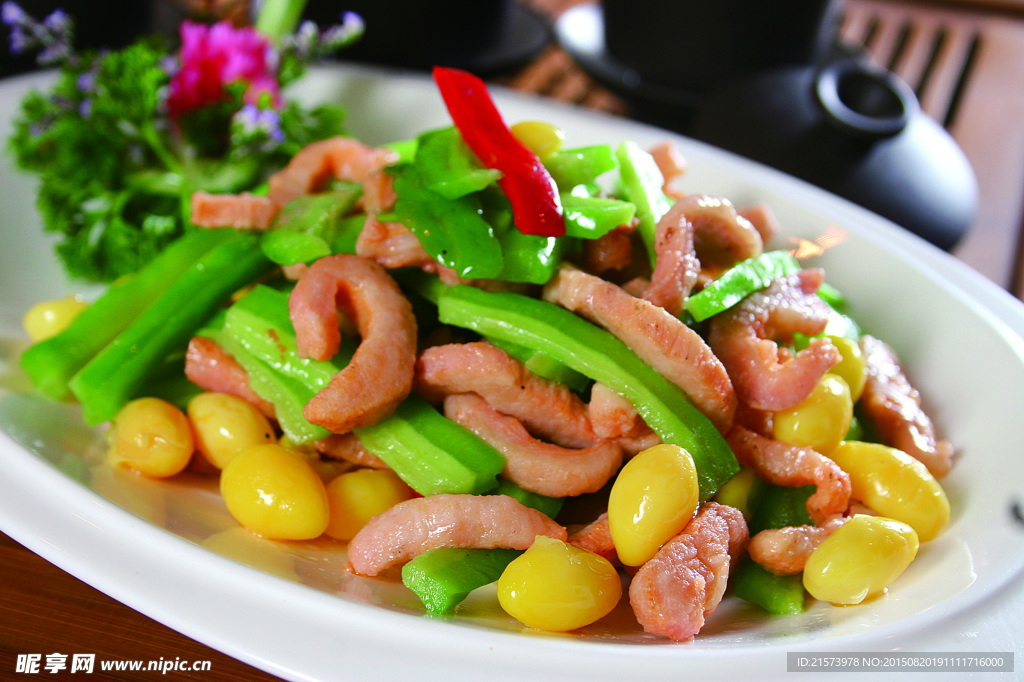 涼瓜銀杏松板肉
