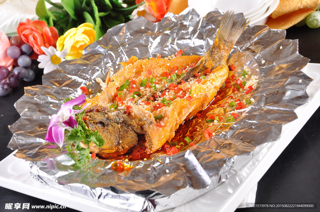 鐵板煎鱸魚